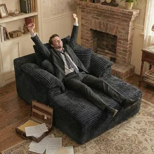 Chaise lounge sofa,soft sofa,compression sofa，Comfortable boneless sofa,47 "single sofa,Chaise Lounge Chair Indoor,Modern casual style, minimalist corduroy sofa