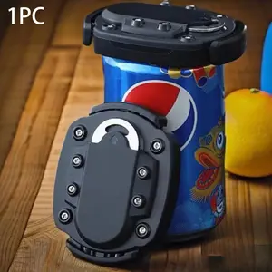 Multifunctional Can Opener, Multifunctional Beer, Soda Can and Bottle Opener Tool, Manual Hand-Held Side Cut Can Opener with Safety Smooth Edge, Portable Handy