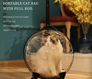 Pet bag Dog Cat Bag Going Out Portable panoramic trolley bag Space capsule Cat Backpack Going Out bag Large capacity transparent pet supplies