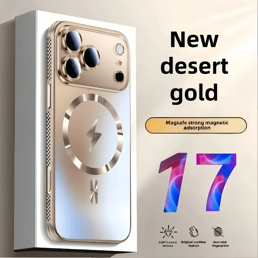 2025 Ultra-Slim, Protective Phone Casing, Accessories, Protective Cellphone Casing (Compatible with iphone 17 Pro Max/17 Pro/16/15 Pro/14 Plus/13) Features Magnetic Attraction, Heat Dissipation, Breathability, Shockproof And Drop-Resistant
