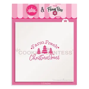 Flour Box Stencil - Farm Fresh Christmas Trees