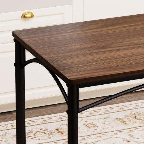 Bellemave  Dining Table Set, Bar Table with 4 Dining Benches, Kitchen Table Counter with Chairs, Industrial for Kitchen Breakfast Table, Living Room, Party Room, , 43.3″L x23.6″W x 30.1″H