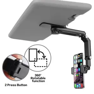 Rotatable Car Sun Visor Phone Holder, Universal Multifunctional Car Phone Holder, Car Interior Accessories for iPhone 7 Inch Support Telephone, Cell Phone Car Mount