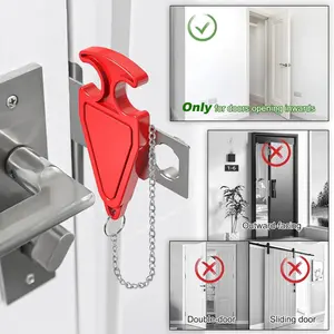 Portable Home Door Lock, Travel Lock for Enhanced Security & Privacy, Ideal for Hotels, Apartments, College Dorms