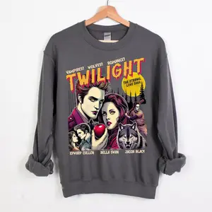 Twilightt Vintage Sweatshirt, Movie Unisex Sweater Twilightt Fans Homage Sweater, Gift for Book Lover Twilightt Saga Comic Retro, Menswear, womenswear, crewneck