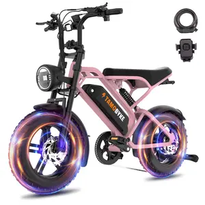 Electric Bike for Teens & Childs, 1000W Motor 48V15.6Ah Removable Battery, 30MPH Off-Road Electric Bicycle,16"Fat Tire Ebike for Kids, 7-Speed,Dual Hydraulic Brakes, Fits Riders 4'5"-5'4"