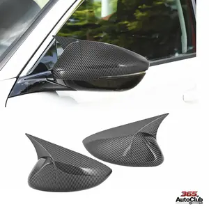 Compatible with Honda 10th 11th Accord 2018-2022 2023 2024 2025, Carbon Fiber Ox Horn Side Rear View Mirror Cover & Door Side Moulding Trim, Automotive Exterior Decor Accessories