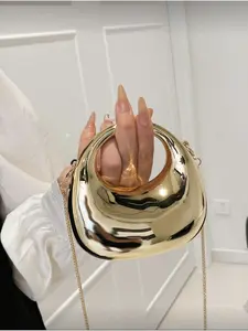 New Acrylic Mini Handbag Fashion Clutch Personalized Crescent Evening Bag Shoulder Chain Crossbody Bag New Year Style Beach Vibe