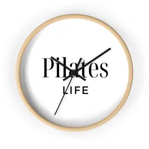 Pilates Life Wall Clock, Home Decor for Pilates Enthusiasts, Fitness Gift, Motivational Clock, Modern Wall Decoration