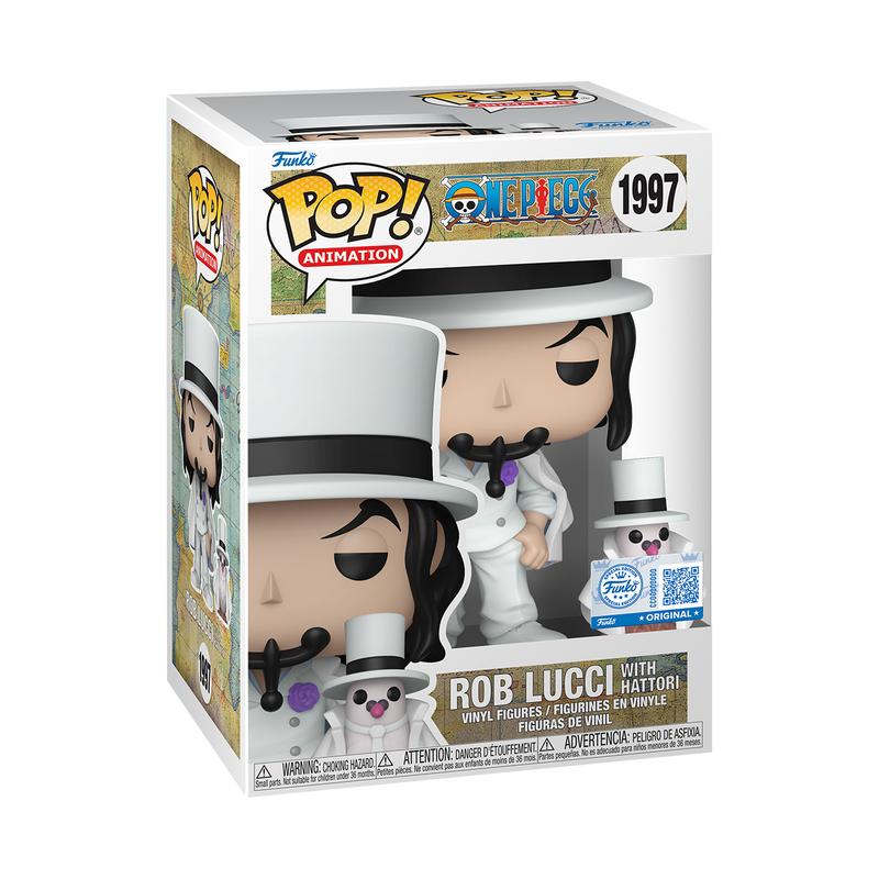 Funko POP Animation: One Piece - Rob Lucci w/ Hattori (Common) w/ vRare Pop Protector Included