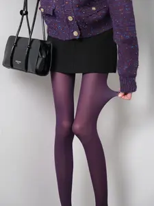 Plus Size Women's Transparent Pantyhose, Colorful Stockings, High Stretch Clear Socks, Cute Fashion Underwear, All Seasons Wear