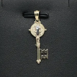 14K Gold Mini San Benito Key Pendant