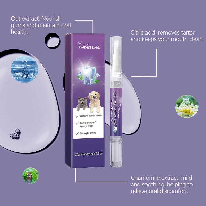 Pet Oral Care Gel - Pet Oral Cleaning, Tooth Stain Removal, Yellow Tooth Whitening, Daily Care Gellitter pellets, spray, litter tray, litter box, removal