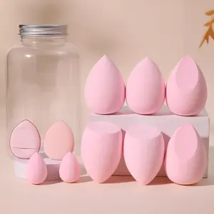 10pcs Makeup Tool Include 6pcs Makeup Sponge & 2pcs Makeup Puff & 2pcs Makeup Brush Set, Versatile Makeup Tool Kit, Professional Makeup Accessories For Women, Beauty Sponge