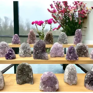 C49- Natural Cut Base Amethyst Clusters