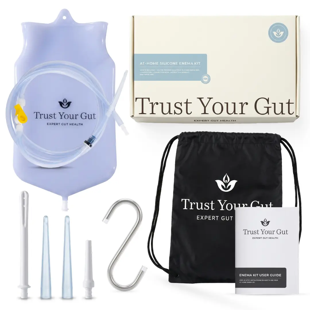 Trust Your Gut Coffee Enema Kit, Non-Toxic Ultra-Soft BPA Free Silicone Colon Cleanse & Detox Kit, Great for Gerson Therapy, Coffee & Water Enemas Healthcare Fitness