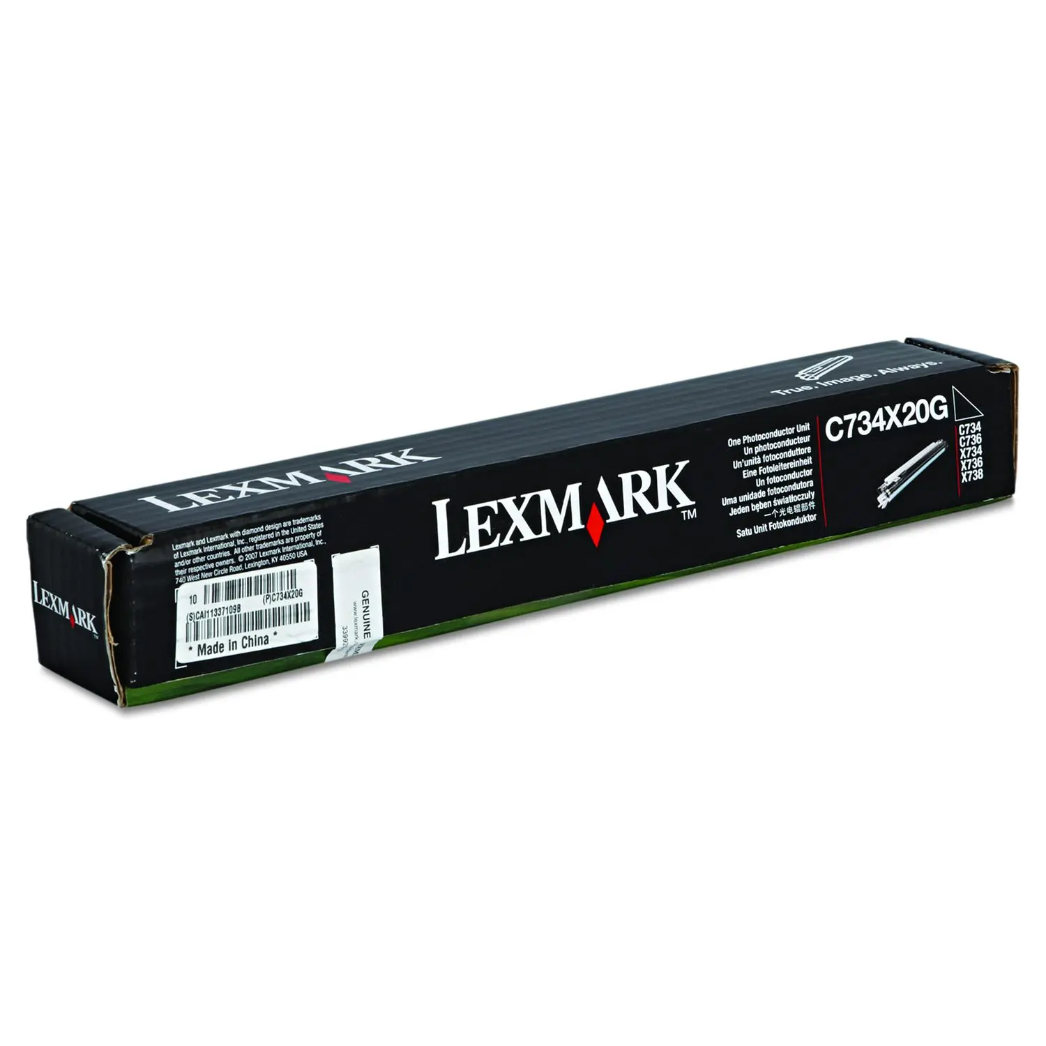 Lexmark Photoconductor Unit - C734X20G, Black, 20,000 Page Yield, Compatible with C734 Series Printers