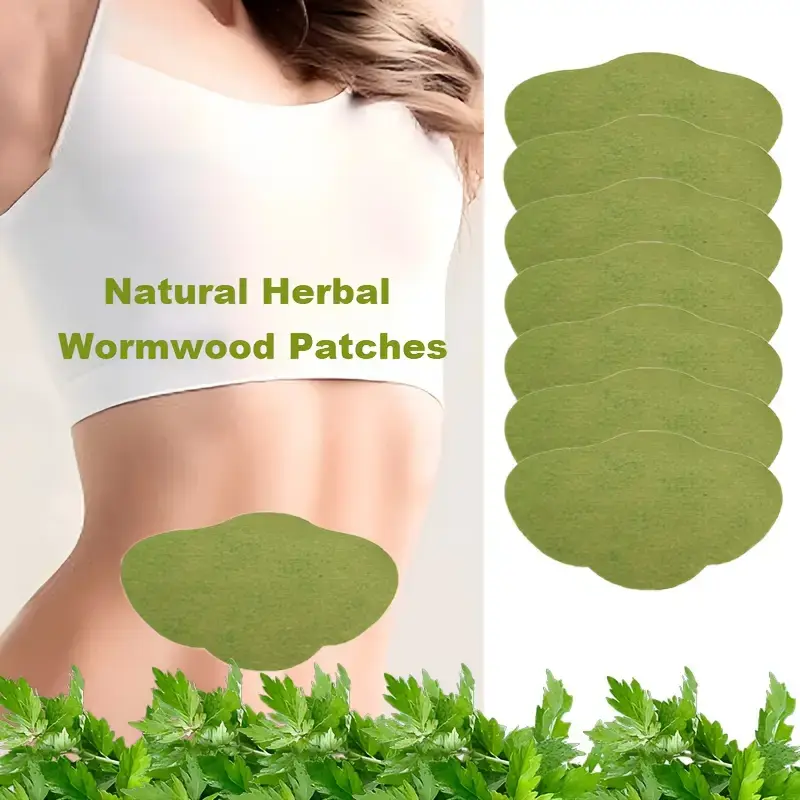 72pcs/Box Wormwood Patch Mugwort Patch Magnetic Patch Belly Button Patch Natural Herbal Patch Honey Patch Heat Compress