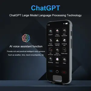 AI Translator Pen - Big Screen Real-Time Voice & Text Translation, Works Offline - Smart Language Scanner for Travel & Business Portable Black