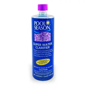 Pool Season Super Concentrated Water Clarifier for Crystal Clear Pool Filtration, 1 Quart