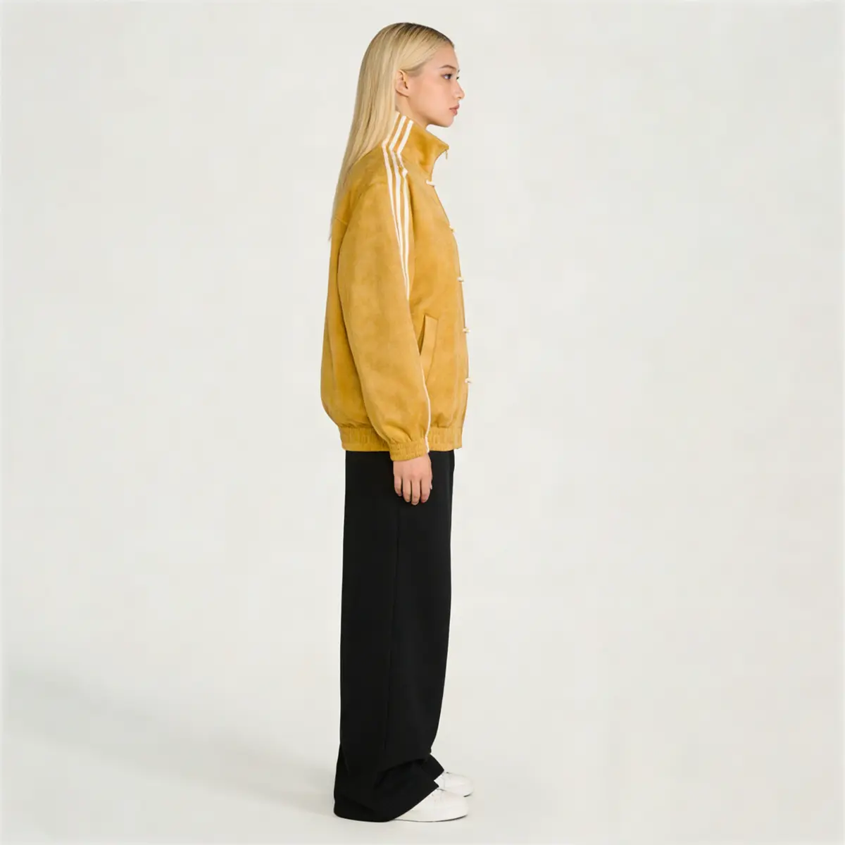 Pwest Y2K Chinese New Year Jacket –Toggle-Style Frog Buttons, Soft