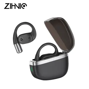 ZIHNIC True Wireless Open Ear Headphones Bluetooth 5.4, IPX5 Waterproof,35Hrs Playtime,Earbuds Immersive Premium Sound Long Distance Connection Headset with Charging Case,Light-Weight Earphones Built-in Mic Audio Earphones Wireless Earphone