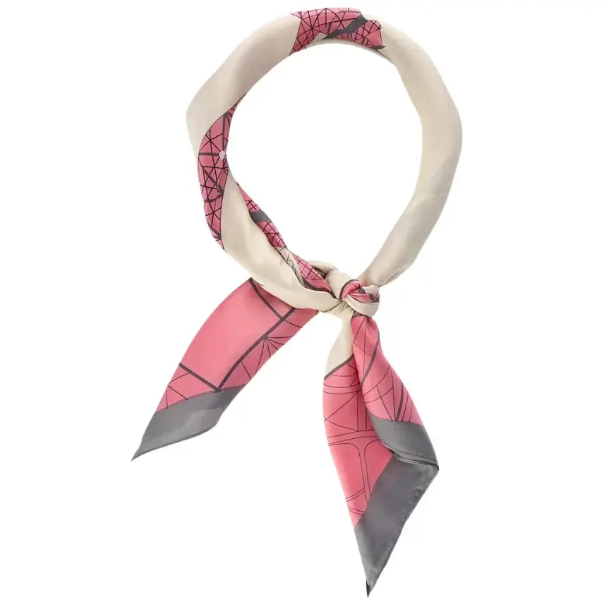 So Silky Satin Neckerchief Eiffel Tower Scarf