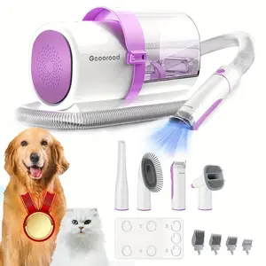 2.5L Large Capacity Pet Hair Vacuum Grooming Kit Pro - Effortless Fur Removal, Easy Cleaning, Multi-Functional Attachments for All Pet Sizes, Plus Detachable Brushes for Thorough Grooming and Hair Collection