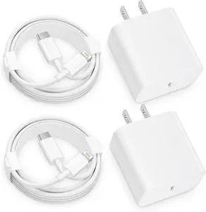 4-Pcs 20W USB-C Fast Chargers with 6FT USB-C to Lightning Cables – Super Fast Charging Adapter & Cable Set Compatible with iPhone 14/14 Plus/14 Pro Max, 13, 12, 11, and More