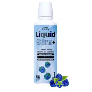 True Theory Liquid Slim + L Carnitine Blue Razz Flavor; Energy, Recovery & Fitness Support with Trademarked Ingredients