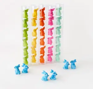 Flocked bunny tube of 6