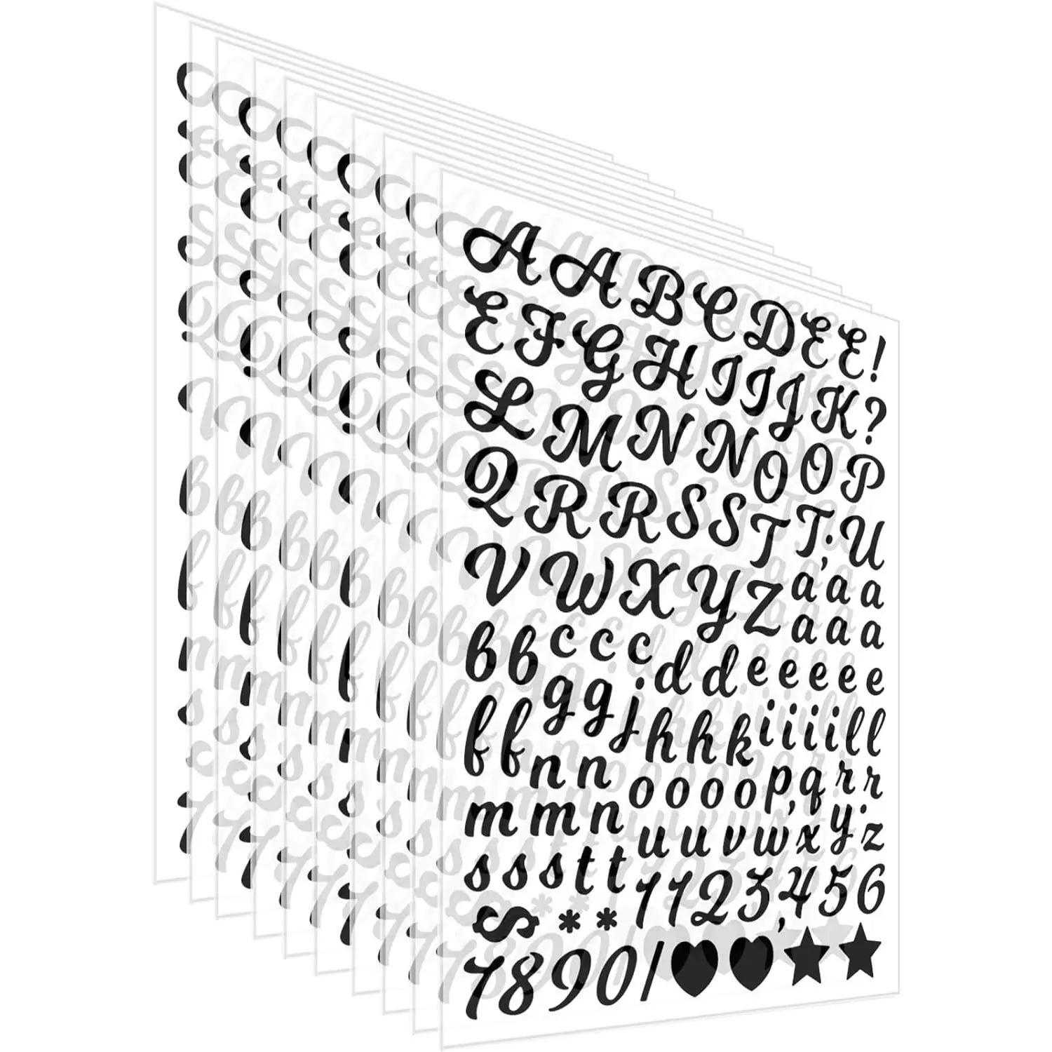10 Sheets Letter Stickers Alphabet Stickers, 0.5 inch Self Adhesive Vinyl Letters Numbers Kit,  Mailbox Numbers Sticker for Mailbox, Signs, Window, Door,,,Business,Address Number