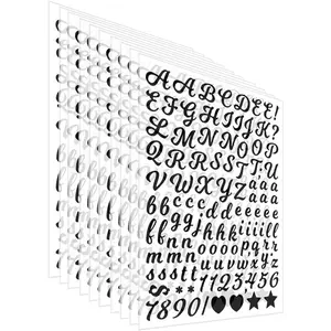 10 Sheets Letter Stickers Alphabet Stickers, 0.5 inch Self Adhesive Vinyl Letters Numbers Kit,  Mailbox Numbers Sticker for Mailbox, Signs, Window, Door,,,Business,Address Number