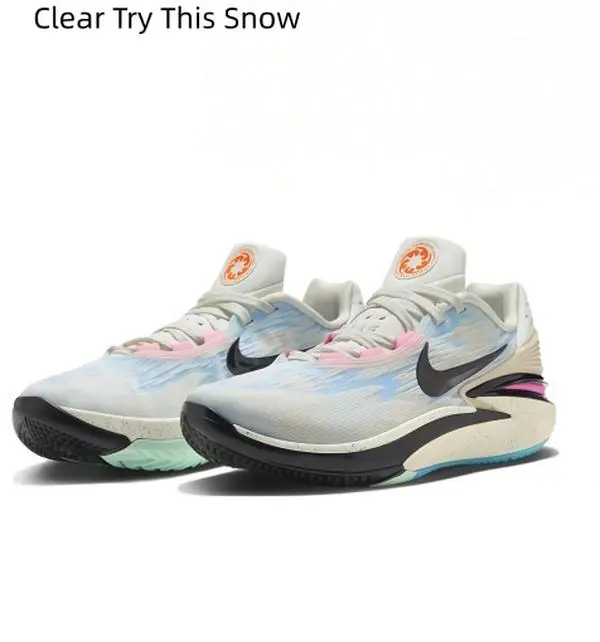 Low Top Clear Try This Snow Court Sneakers Male Female, Flexible Ankle Support Cushioned Trainers, High Grip Abrasion Resistant Shoes for Quick Break, Jumping, Basketball Practice & Outdoor Workout