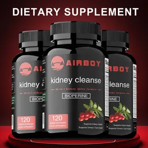 Airboy 120 premium nutritional capsules contain extracts of cranberry, basil, dandelion root, and astragalus root to support kidney, bladder, and urinary system health.