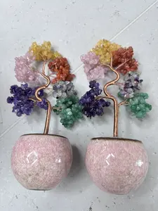 Eliza(7165)gc.Rainbow chips crystal money tree(2pcs )