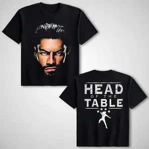 WWE Roman Reigns Tee, Unisex Short Sleeve Crew Neck T-Shirt, Premium 100% Cotton, Summer Sports Apparel, Fitted Design, Casual Rock Style, Gift for Him Her