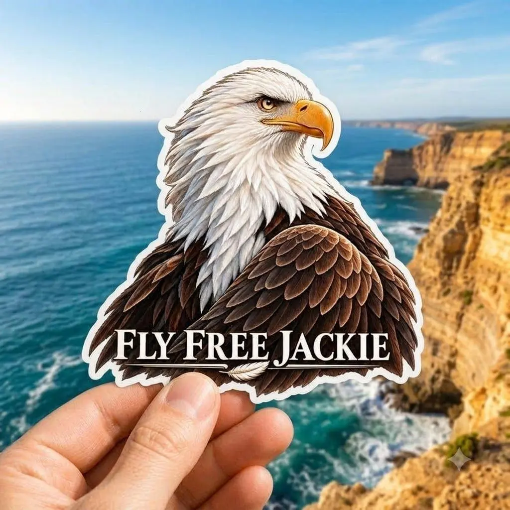 Jackie and Shadow Eagles Sticker
