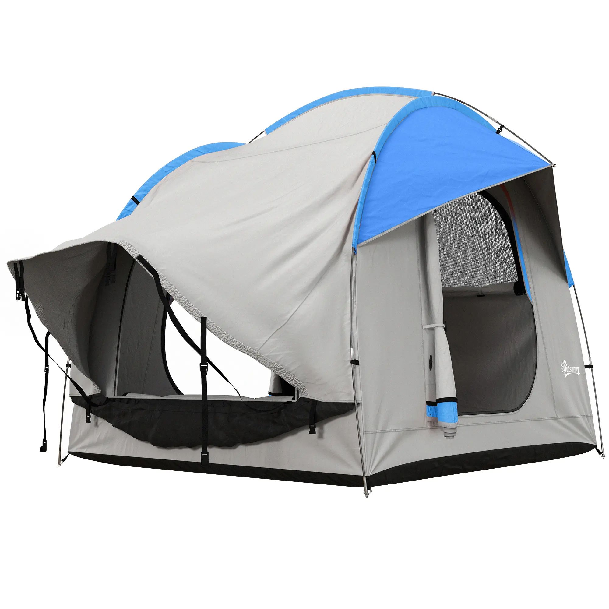 SUV Hatchback Tent 2000mm Water Resistant Quick Setup Breathable Mesh Window for Fishing Trip Hunting Base Camp Winter Car Camping