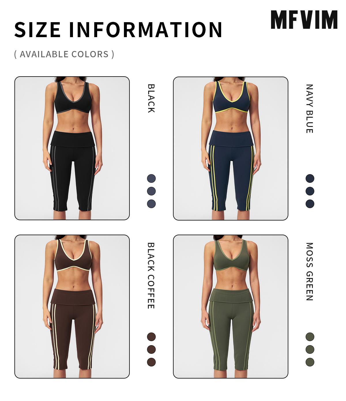 MFVIM Women's 2-Piece Matching Striped Workout Set - Color-Block Sports Bra & High-Waisted Shorts, Women's Gym Wear Ideal for Running & Outdoor Activities, Workout Sets For Women,back to school,back to school haul