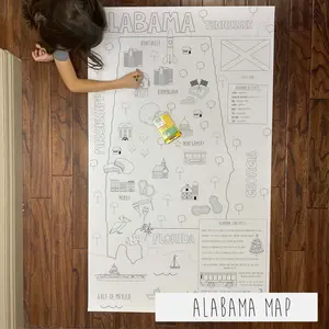 Alabama Coloring Map