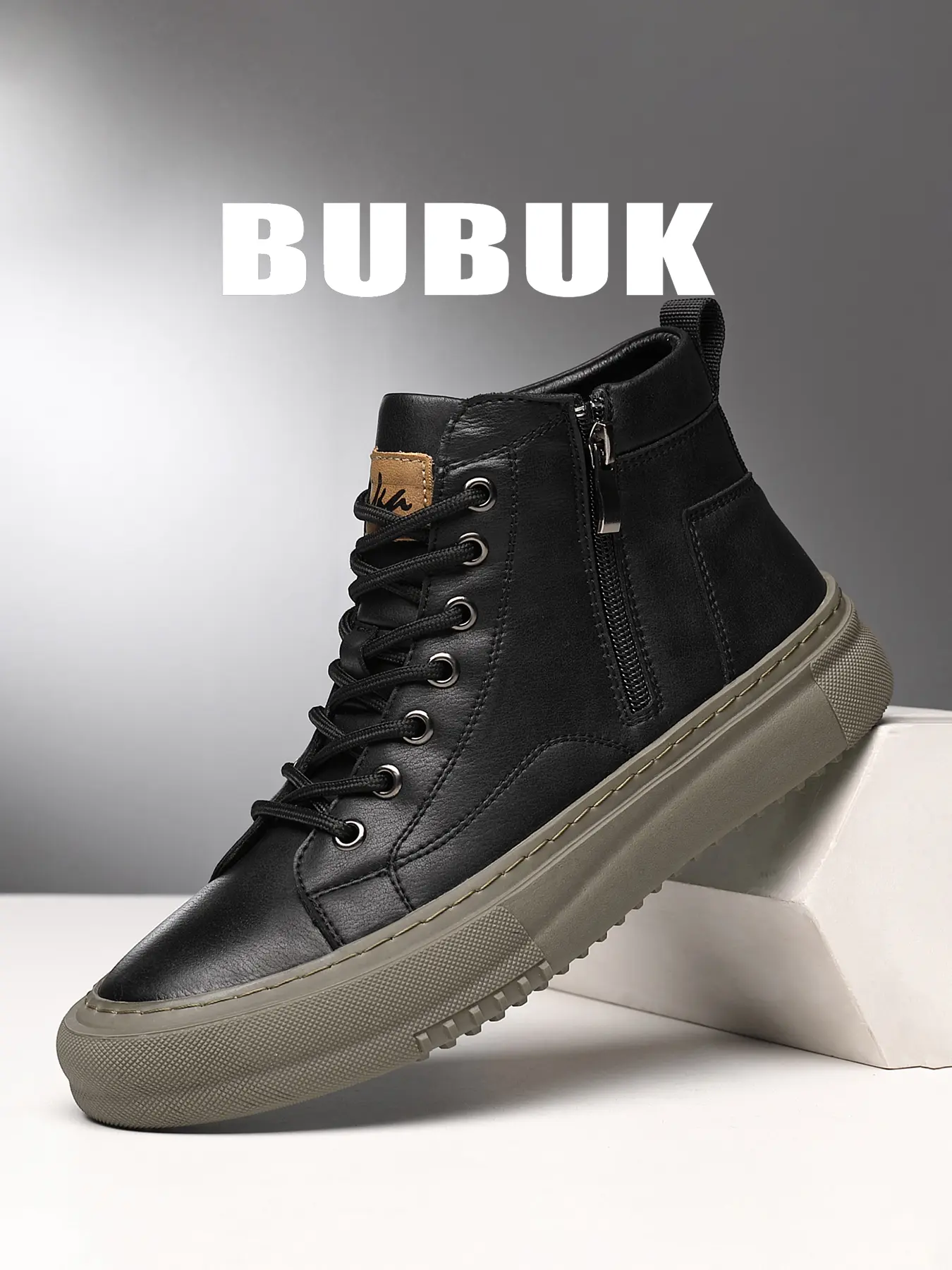 BUBUK Men's Classic Boots Fashionable Versatile Outdoor Hiking Shoes Comfortable Breathable Low-Top Mountain Climbing Shock Absorption Casual Hiking Shoes