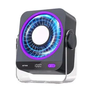 Desk Fan 3600mAh, Multifunction Rechargeable Fan, Small But Powerful With Ice Compress, with 130° and 199 Speeds Adjustable, USB Mini Table Desktop fan for Cooling Home Office Car Summer Travel Gifts, 6.6 Inches