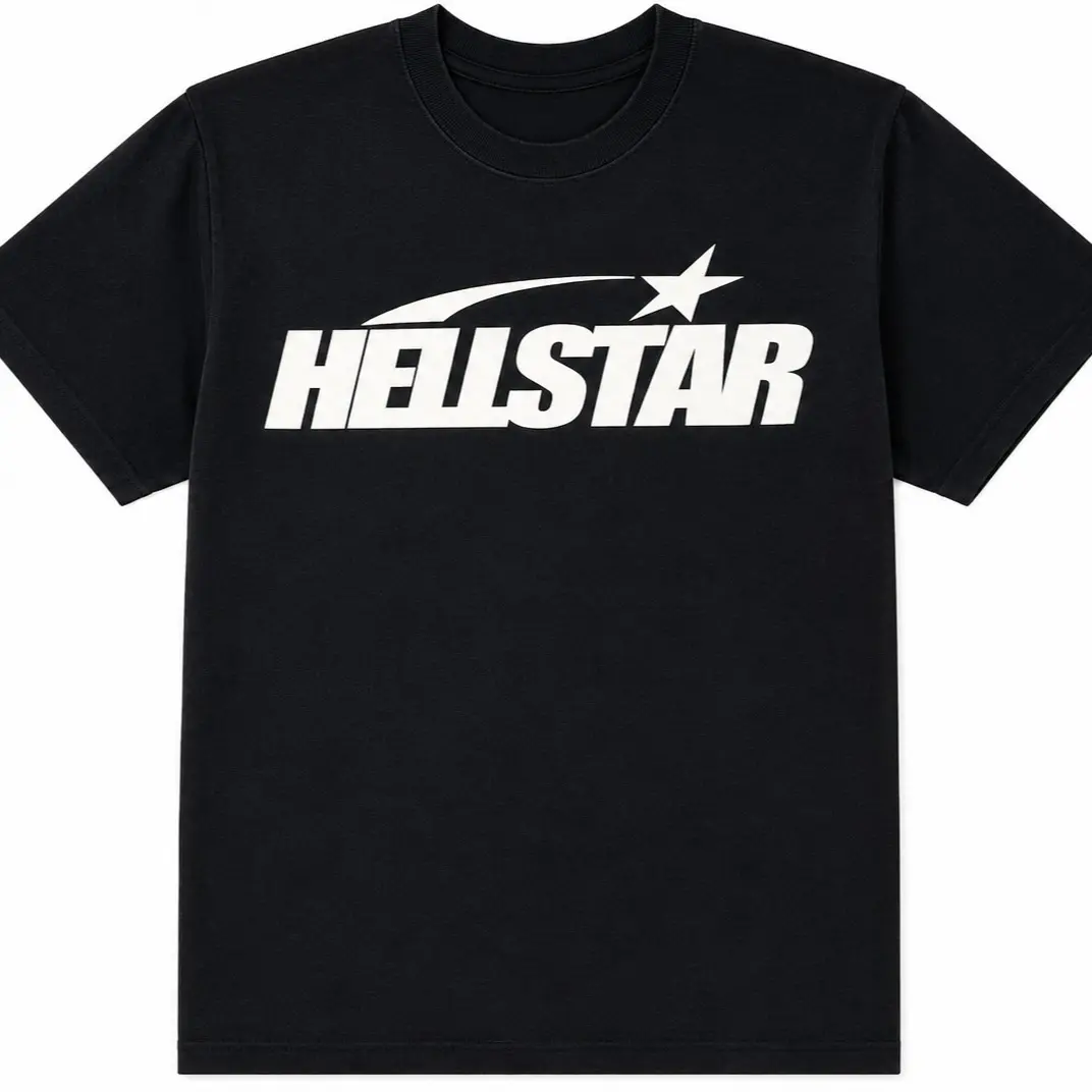 Hellstar Shooting Star Graphic Shirt, Bold Logo Streetwear Tee, Y2K Urban Fashion Top, Gift for Street Style Fans