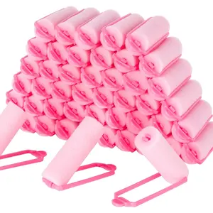 40PCS Foam Hair Rollers - 0.98 Inch Sponge Rollers for Heatless Hair Curler for Short/Long Hair Sleep rolos para cabello Small Sponge Curlers Soft Sleeping Thin Curl Overnight rulos