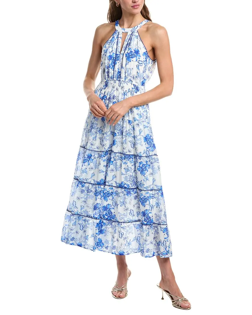 Hale Bob Denver Silk-Blend Midi Dress