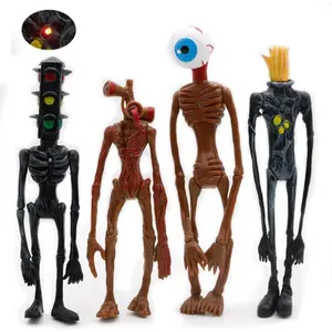 Siren Head Toys Action Figure(4pcs),Model Doll Gift for Kids Halloween Thanksgiving Christmas Birthday Gifts (Brown)