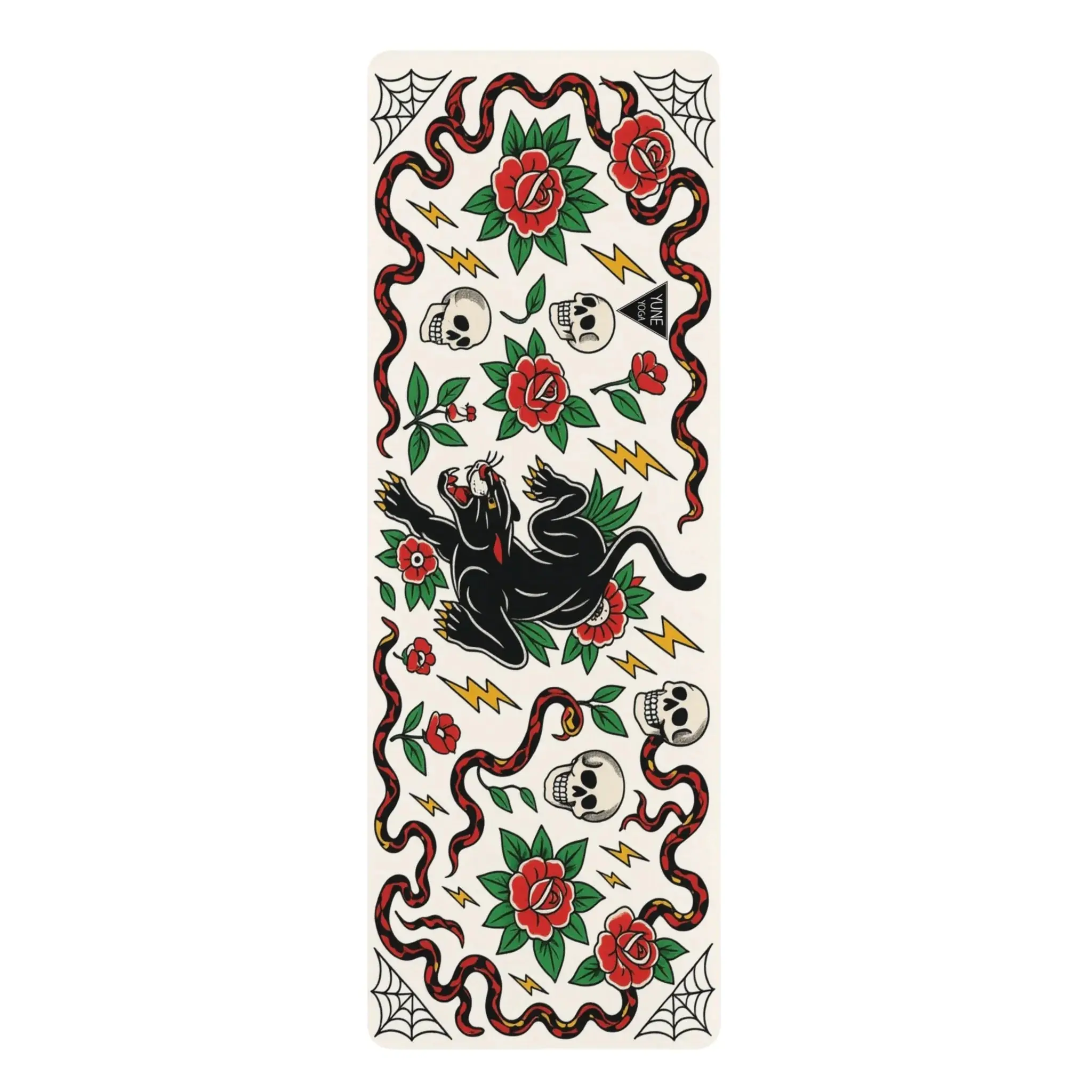 Nine Lives, Zero Slips — Black Cat Yoga Mat (3mm) | Yune Yoga