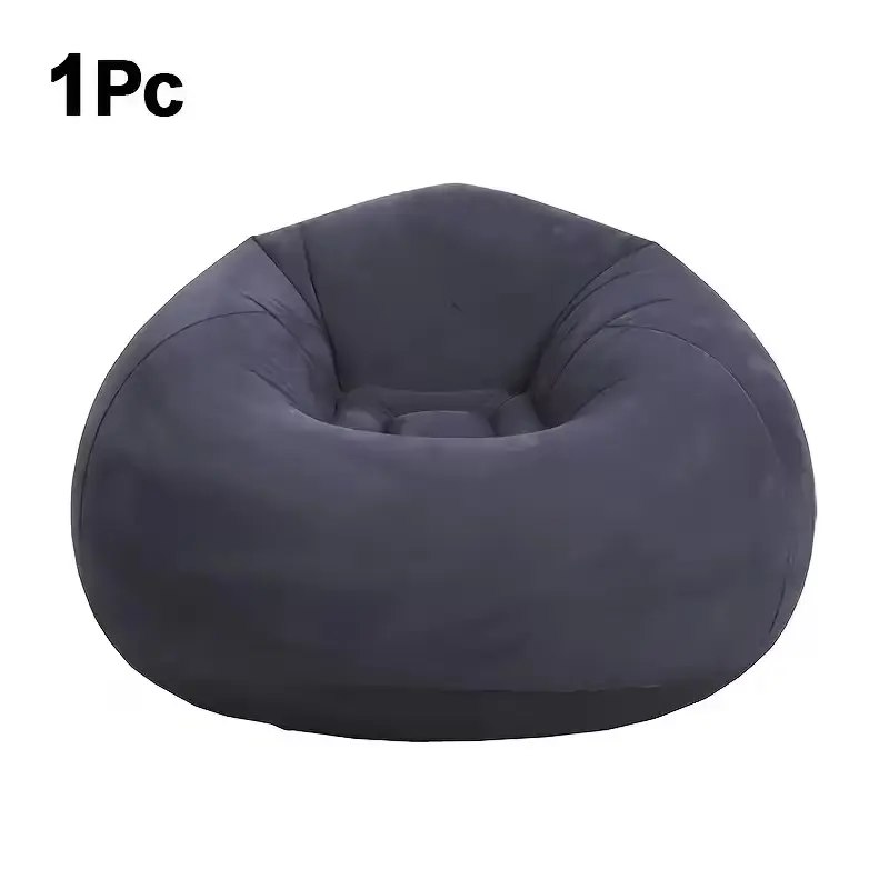 1pc Soybean Bag Chair, Inflatable Sofa Chair, Soft, Comfortable, Outdoor, Lazy Seat, Tatami Chair, Sofa Cover, Lazy Sofa, Circular Single Sofa, Living Room, Office Lunch Break, Outdoor Picnic Camping, Father'S Day Gift
