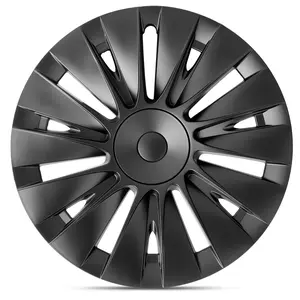 NBXPOW Te-sla Model Y Hubcaps 19 Inch Gemini Wheel Covers 4PCS Rim Protector 14-Spokes 19" Hub Cap Replacement Matte Black for 2021-2023